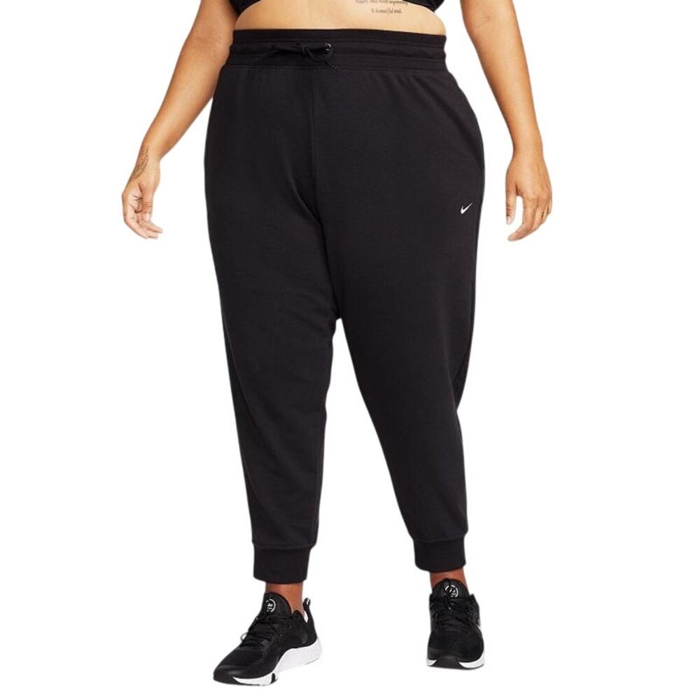 NIKE Womens Dri-Fit One French Terry Joggers 3X Black 7/8 Sweatpants NWT
